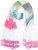 Ulla Popken Pink Lettering Border Print Scarf Snow White - Tilbehør - 
