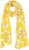 Ulla Popken Lemon Print Scarf Sun Yellow - Tilbehør - 