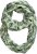 Ulla Popken Leaf Print Infinity Scarf Pistachio - Tilbehør - Tørklæder til kvinder