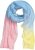 Ulla Popken Pleated Color Gradient Scarf Light Blue - Tilbehør - 