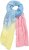 Ulla Popken Pleated Color Gradient Scarf Light Blue - Tilbehør - 