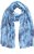 Ulla Popken Circle Print Scarf Blue - Tilbehør - 