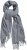 Ulla Popken Ribbed Knit Fringed Hem Scarf Grey Melange - Tilbehør - 