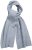 Ulla Popken Ribbed Knit Scarf Light Grey Melange - Tilbehør - 