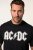 JP1880 AC/DC Classic Logo Band T-Shirt Black - T-shirts - T-shirts i store størrelser - 2XL-14XL