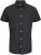 Jack & Jones Breeze Linen Blend Short Sleeve Shirt Black - Skjorter - Skjorter til store mænd 2XL- 8XL