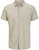 Jack & Jones Breeze Linen Blend Short Sleeve Shirt Beige - Skjorter - Skjorter til store mænd 2XL- 8XL