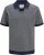 Jack & Jones Ceaston Knit Short Sleeve Sweater Grey/Blue - Trøjer og hættetrøjer - Trøjer og Hættetrøjer i store størrelser - 2XL-14XL
