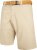 Kam Jeans 3402 Belted Dobby Weave Stretch Chino Shorts Beige - Shorts - Shorts i store størrelser - W40-W60