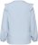 Kaffe Curve Lenia Flounce Shirt Powder Blue Stripe - Skjortebluser - 
