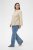 Kaffe Curve Josa Shirt Feather Grey Stripe - Skjortebluser - 