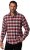 JP1880 Shirt Flannel Checked Long Sleeve Red TALL - HERRETØJ MT-6XLT - Tøj til høje mænd
