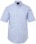JP1880 Shirt Traditional Short Sleeve Checked Light Blue - Skjorter - Skjorter til store mænd 2XL- 8XL