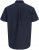 Jack & Jones Henry Slub Short Sleeve Navy - Skjorter - Skjorter til store mænd 2XL- 8XL