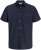 Jack & Jones Henry Slub Short Sleeve Navy - Skjorter - Skjorter til store mænd 2XL- 8XL