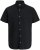 Jack & Jones Breeze Linen Short Sleeve Shirt Black - Skjorter - Skjorter til store mænd 2XL- 8XL
