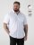 D555 Lucas Pletafvisende Strygefri Stretchskjorte med Korte Ærmer Hvid - Skjorter - Skjorter til store mænd 2XL- 8XL
