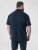 D555 Connor Stretch Cuban Collar Resort Short Sleeve Shirt Navy - Skjorter - Skjorter til store mænd 2XL- 8XL