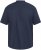 North Latitude 61109 Kortærmet Skjorte med Bedstefarskrave Marineblå - Skjorter - Skjorter til store mænd 2XL- 8XL