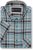 Kam Jeans 6339 Checked Short Sleeve Shirt Mineral Blue - Skjorter - Skjorter til store mænd 2XL- 8XL
