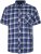Kam Jeans 6369 Checked Short Sleeve Shirt Blue - Skjorter - Skjorter til store mænd 2XL- 8XL