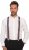 JP1880 Suspenders with Adjustable Length Burgundy Red - Tilbehør - 