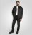 D555 Dereham 2 Knitted Sweater with Zipper Charcoal TALL - TALL trøjer - 
