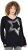 Ulla Popken Sequined Star Rolled Edge Sweater Black - Hættetrøjer og sweatshirts - Bløde sweatshirts, hoodies & strik