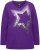 Ulla Popken Sequined Star Rolled Edge Sweater Dark Purple - Hættetrøjer og sweatshirts - Bløde sweatshirts, hoodies & strik