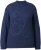 Ulla Popken Textured Glitter Embroidery Oversized Sweater Ink Blue - Hættetrøjer og sweatshirts - 