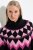 Ulla Popken Neon Alpine Pattern Long Sleeve Turtleneck Sweater Light Pink - Hættetrøjer og sweatshirts - Bløde sweatshirts, hoodies & strik