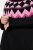 Ulla Popken Neon Alpine Pattern Long Sleeve Turtleneck Sweater Light Pink - Hættetrøjer og sweatshirts - Bløde sweatshirts, hoodies & strik