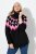 Ulla Popken Neon Alpine Pattern Long Sleeve Turtleneck Sweater Light Pink - Hættetrøjer og sweatshirts - Bløde sweatshirts, hoodies & strik