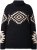 Ulla Popken Aztec Pattern Turtleneck Sweater Black - Hættetrøjer og sweatshirts - 