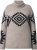 Ulla Popken Aztec Pattern Turtleneck Sweater Pebble Grey - Hættetrøjer og sweatshirts - 