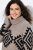 Ulla Popken Aztec Pattern Turtleneck Sweater Pebble Grey - Hættetrøjer og sweatshirts - Bløde sweatshirts, hoodies & strik