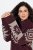 Ulla Popken Aztec Pattern Turtleneck Sweater Plum - Hættetrøjer og sweatshirts - Bløde sweatshirts, hoodies & strik