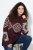 Ulla Popken Aztec Pattern Turtleneck Sweater Plum - Hættetrøjer og sweatshirts - Bløde sweatshirts, hoodies & strik