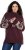 Ulla Popken Aztec Pattern Turtleneck Sweater Plum - Hættetrøjer og sweatshirts - 