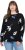 Ulla Popken Eco Cotton Leaf Pattern Long Sleeve Sweater Black - Hættetrøjer og sweatshirts - 