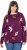 Ulla Popken Eco Cotton Leaf Pattern Long Sleeve Sweater Forest Berry - Hættetrøjer og sweatshirts - 