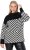 Ulla Popken Graphic Stripe Long Sleeve Turtleneck Sweater Black - Hættetrøjer og sweatshirts - Bløde sweatshirts, hoodies & strik
