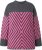 Ulla Popken Graphic Stripe Long Sleeve Turtleneck Sweater Flamingo - Hættetrøjer og sweatshirts - 