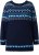 Ulla Popken Norwegian Style Pastel Tone Long Sleeve Sweater Ink Blue - Hættetrøjer og sweatshirts - 