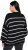 Ulla Popken Oversized Striped Balloon Sleeve Sweater Black - Hættetrøjer og sweatshirts - Bløde sweatshirts, hoodies & strik