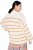 Ulla Popken Oversized Striped Balloon Sleeve Sweater Off-White - Hættetrøjer og sweatshirts - Bløde sweatshirts, hoodies & strik