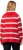 Ulla Popken Stripe Fine Knit Turtleneck Sweater Light Red - Hættetrøjer og sweatshirts - Bløde sweatshirts, hoodies & strik