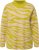 Ulla Popken Zebra Print Mock Turtleneck Long Sleeve Sweater Yellow Green - Hættetrøjer og sweatshirts - 