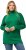 Ulla Popken Contrast Braid Turtleneck Sweater Emerald Green - Hættetrøjer og sweatshirts - Bløde sweatshirts, hoodies & strik