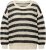 Ulla Popken Striped Long Sleeve Crocheted Sweater Vanilla - Hættetrøjer og sweatshirts - Bløde sweatshirts, hoodies & strik